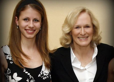 Theatre students with Glen Close