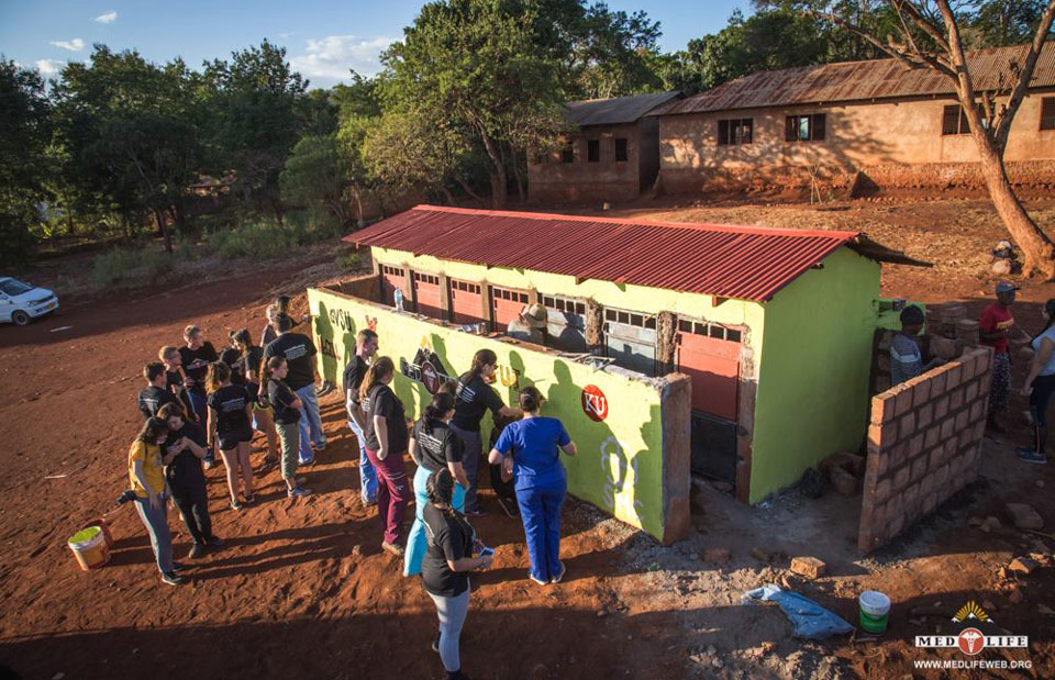 MEDLIFE volunteers made sanitary bathrooms at a schoolhouse in Tanzania