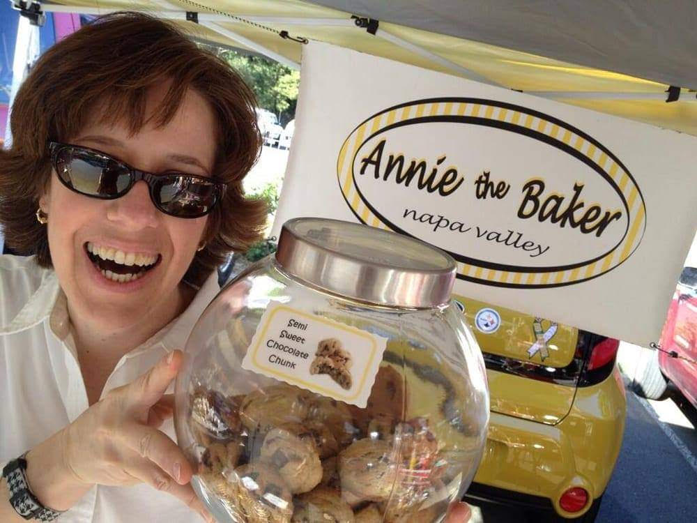 Annie Baker with cookie jar