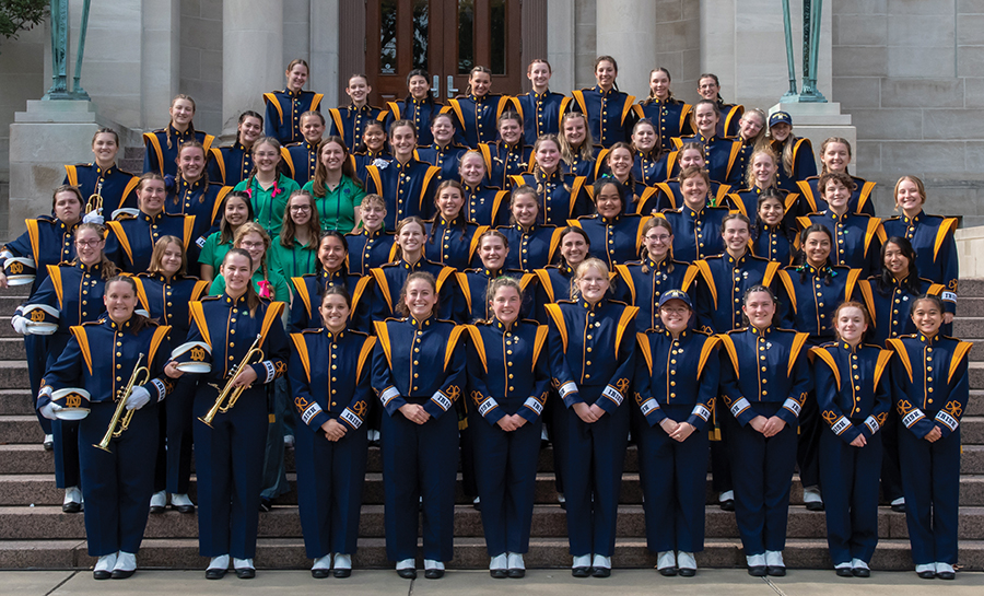 Saint Mary's members of the ND Marching Band