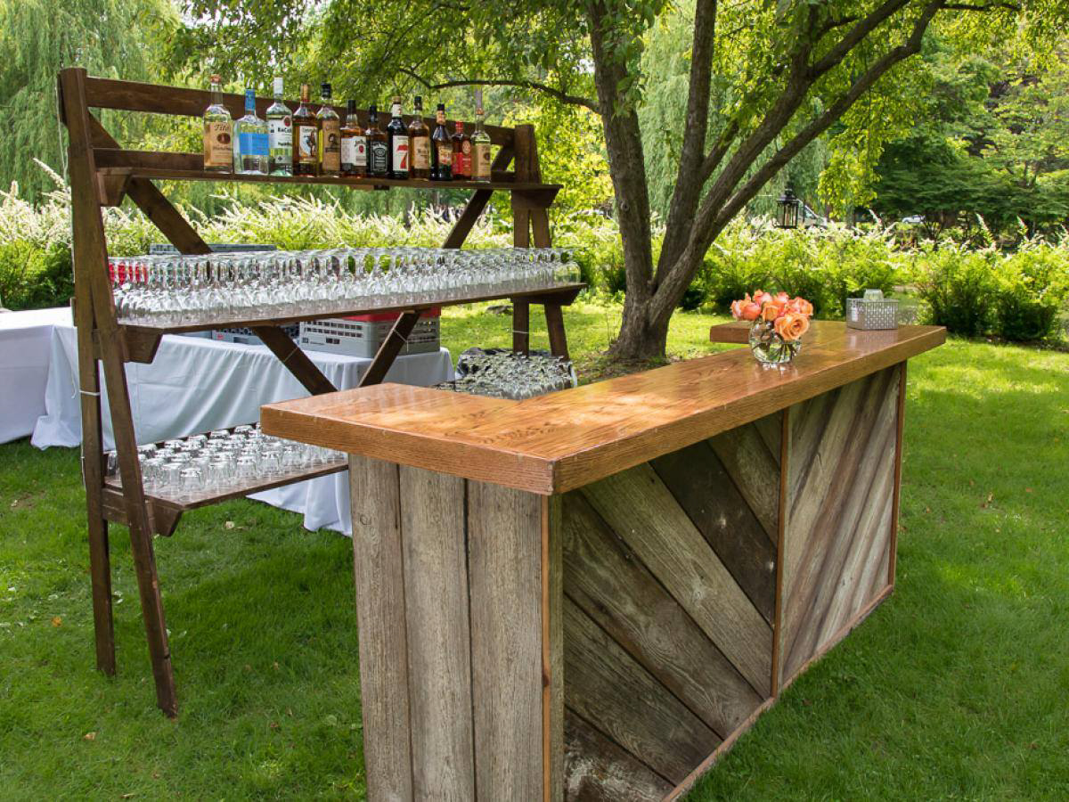 Outdoor bar on the lake