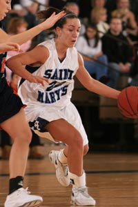 Alison Kessler playing basketball