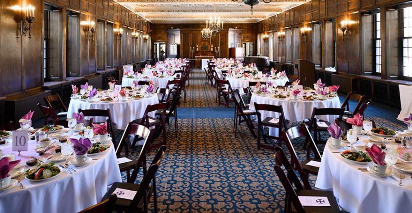 Faculty Awards Table setup