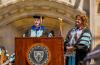 Sister Kathleen Reilly speaks at commencement 